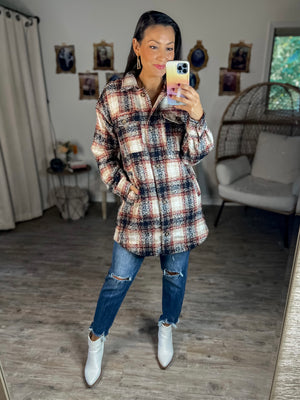 Boucle Plaided & Classy Coat