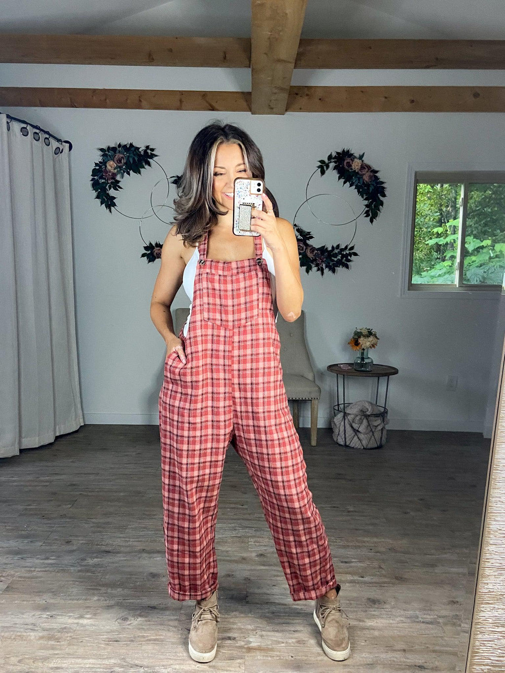 Meet Me in the Patch Overalls (Rosewood)