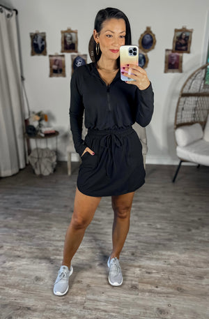 On My Way Athletic Romper/Dress with Built in Shorts