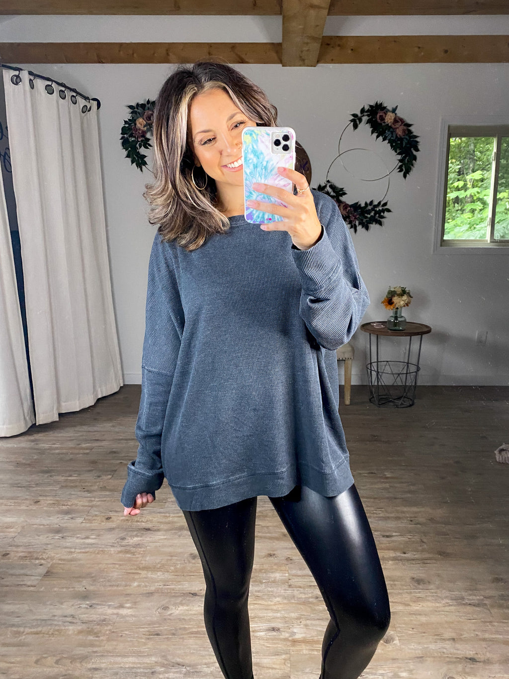 On The Go Pullover (Heathered Black)