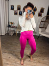 Only the Best Brushed Leggings (Magenta)