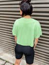 Simply Perfect Mineral Wash Crop Tee (Fair Green)
