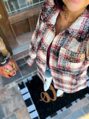 Boucle Plaided & Classy Coat