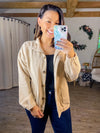 Washed Away Corduroy Button Up Jacket (Cream)