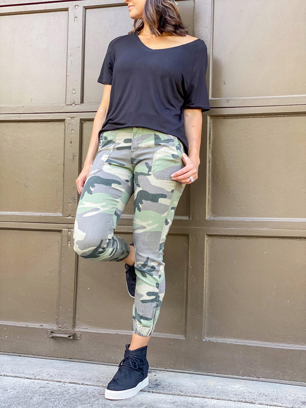 Never Back Down Camo Jean Joggers