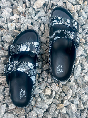 Paisley Everyday Sandals (Black)