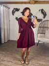 You Can Count On Me Dress (Burgandy)