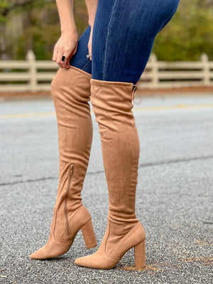 Over The Knee Camel Boots